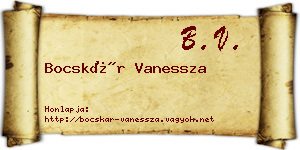 Bocskár Vanessza névjegykártya